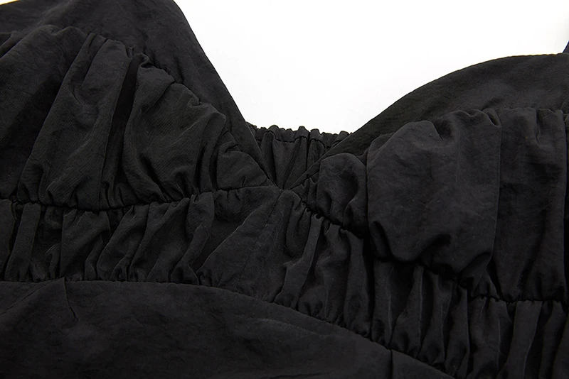 TWOTWINSTYLE летнее Черное женское платье без рукавов с открытыми плечами и открытой спиной с высокой талией Асимметричные миди платья женские