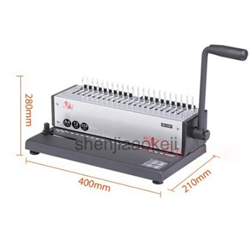Grampo da Pasta de Papel Máquina de Encadernação Escritório Dedicado Pente Vinculativo Máquina Manualmente-tipo - a4 1 pc Sd-1201 - Imagem 4