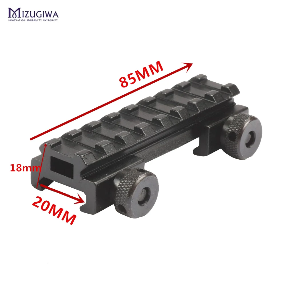 Mizugiwa 1 шт. Riser планка пикаттини Rail 20 мм Weaver See-Thru AR Flat-Top 8 слотов 13 слотов страйкбол охотничий прицел крепление Каза - Цвет: 85mm Lower