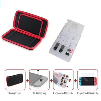 

Nintend Switch Protector Carry Case Bag Expansion Card Slot Tempered Glass Screen Protector Dust Proof For Nintendos Switch NS