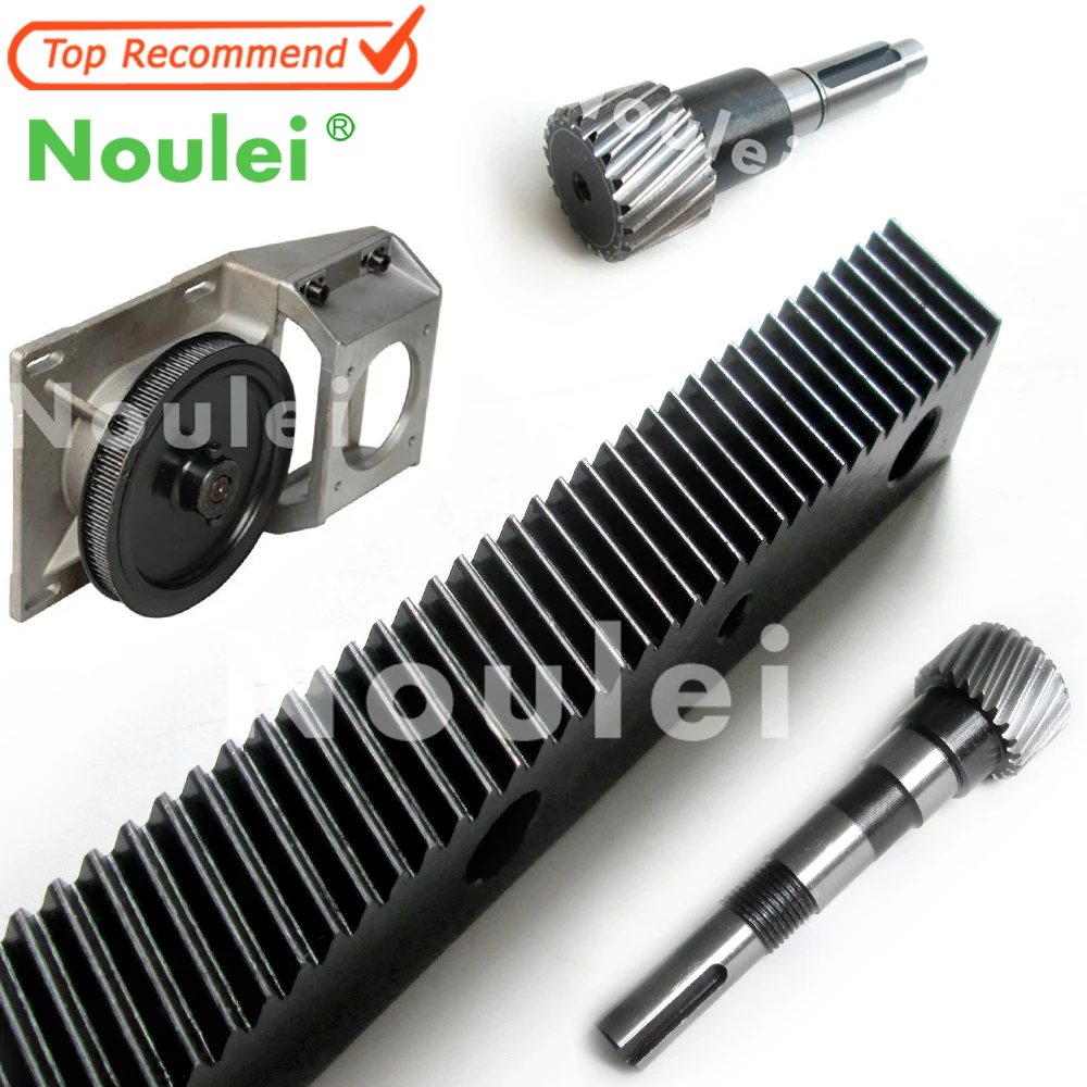 Noulei 1,25 Mod CNC 1400mm 670mm estante de engranaje helicoidal y Mod juego de engranajes de piñón de acero metálico para CNC máquina