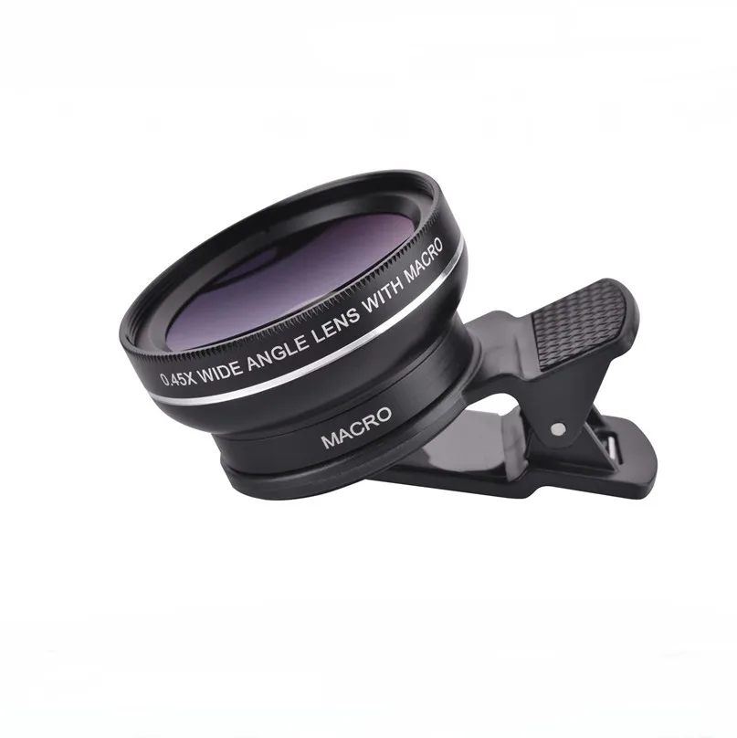 Phone Lens 2 in 1 Mobile Phone Lens 0.45X HD Wide Angle Lens+12.5X Macro Lens For Samsung Sony Smartphones 37mm Thread Clip Phone Lens (1)