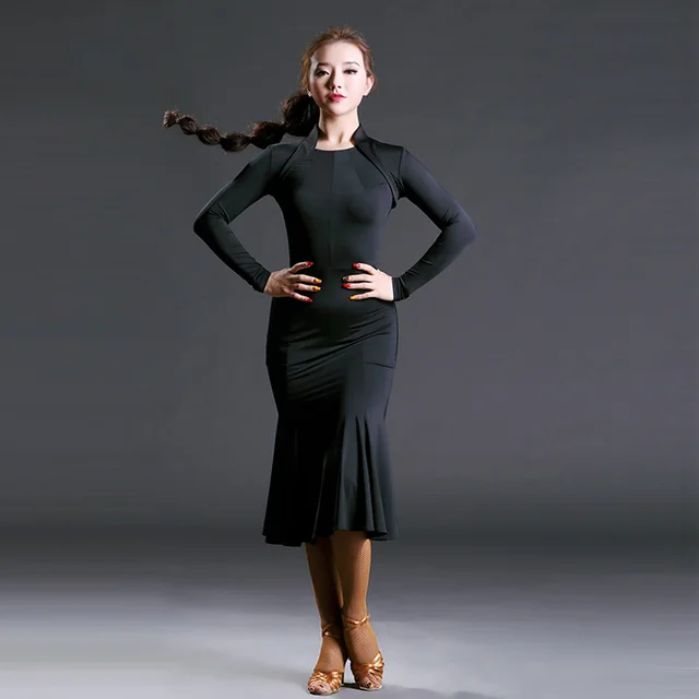 Women Latin Dance Dress Set Plus Size Latin Dress Women Girls Dance Costume Tango ChaCha Dresses