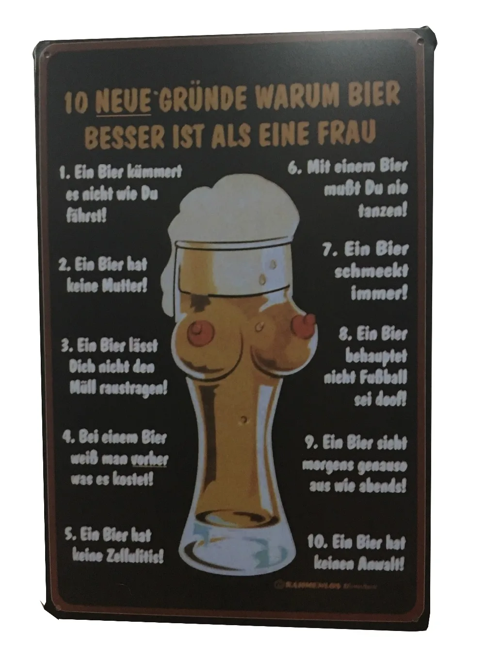 Half naked man beer poster