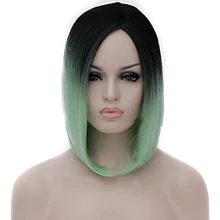 HAIRJOY Женщина Синтетическое высокотемпературное волокно Средняя часть 2 Тона Ombre Темные
