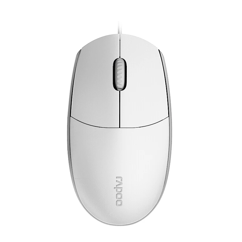 White Rapoo N100 проводной Мышь usb‑мышь оптическая с 1600 Точек на дюйм Тетрадь мышь для ПК Прочный Бизнес офисные Мышь - Цвет: White