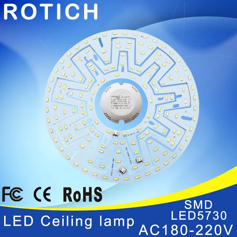 

12W 16W 18W 24W 24W 32W 48W LED Panel Light board SMD 5730 LED Round Ceiling board circular lamp board + power driver+magnetic