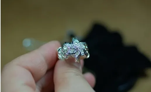 Classic Vintage Wedding Band ring for women LOTR The Galadriel Nenya Charm 3ct 5A Zircon 925 Soild Sterling Silver ring
