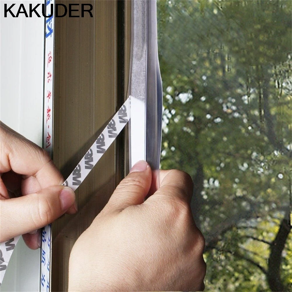 Наклейка на дверь KAKUDER прозрачная ветрозащитная силиконовая уплотнительная