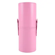 แบบพกพาที่ว่างเปล่าแปรงแต่งหน้ารอบปากกาเครื่องสำอาง PU หนังแปรงถ้วยผู้ถือหลอดเก็บ Organizer คอน...(China)