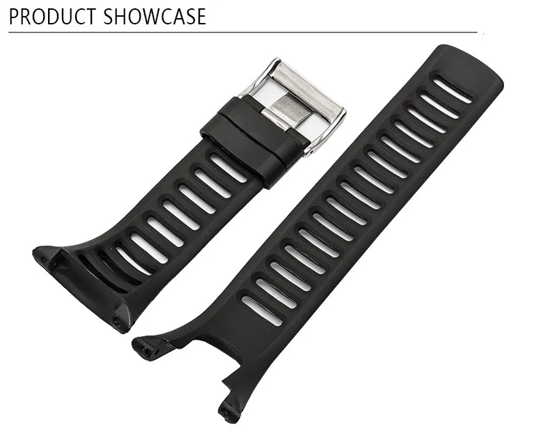 Аксессуары для часов, высококачественный силиконовый ремешок, черный резиновый ремешок, применимый SUUNTO AMBIT series 1/2/3