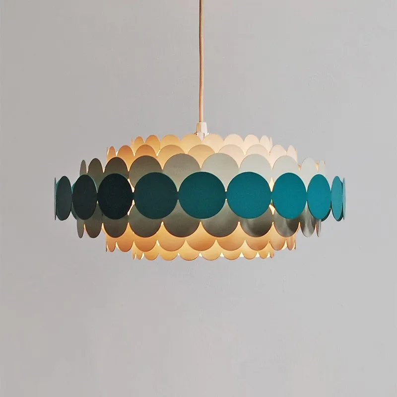 

Nordic Creative Metal Living Room LED Chandelier Simple Children's Room Bedroom Study Designer Model Room Hotel Round Chandelier