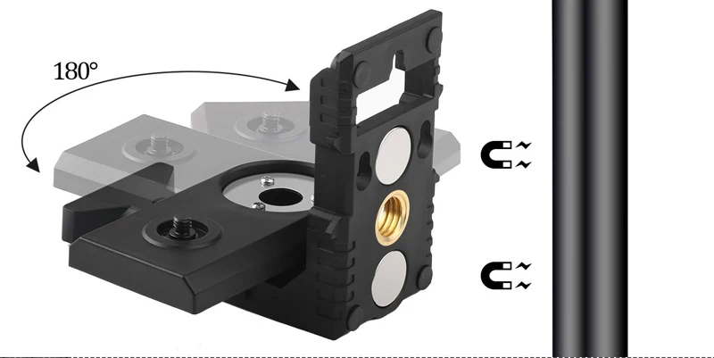 XEAST лазерный нивелир кронштейн 1/4-5/" 360 градусов тонкий супер сильный магнит тянет l-кронштейн Выравнивающая поддержка для универсального лазерного leve