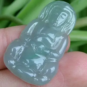 

Certified Natural "Grade A"light green Pendant ~ guanyin
