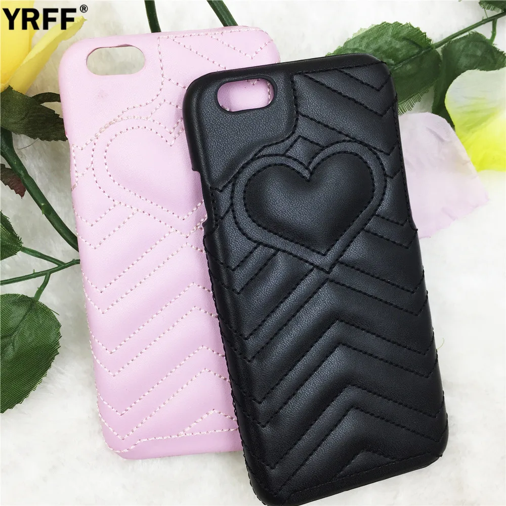 Модные пластиковые + кожаные чехлы для телефонов YRFF чехол iPhone 6 6s кожаный жесткий