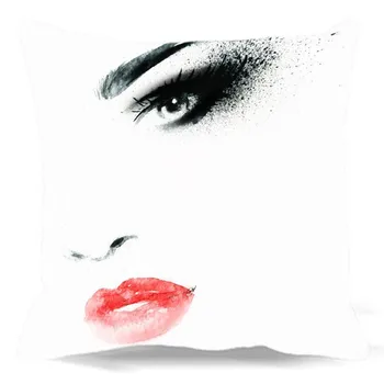 

square size Half of a makeup Cotton polyester Cushion cover For Home Sofa Car Chair Seat Decoration