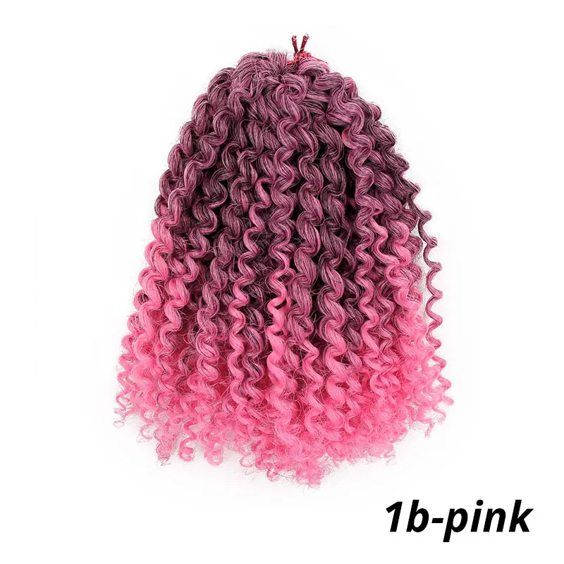 8 ''12'' вязанные волосы Marley косички волосы Омбре косички Наращивание волос Синтетические крючком косички серый черный коричневый фиолетовый - Цвет: Розовый