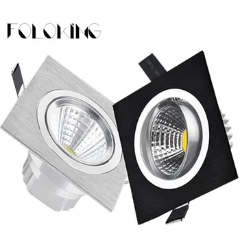 

1pcs Dimmable LED Downlight 9W 12W 15W AC 85-265V Square COB Led Ceiling Recessed Plafond Dimming LED Spot Light Indoor Light