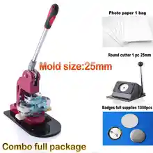 Button maker 25mm Badge Making Machine with Complete Full Package Round Cutter and Full Supplies цена Button maker 25mm Badge Making Machine with Complete Full Package Round Cutter and Full Supplies цены онлайн