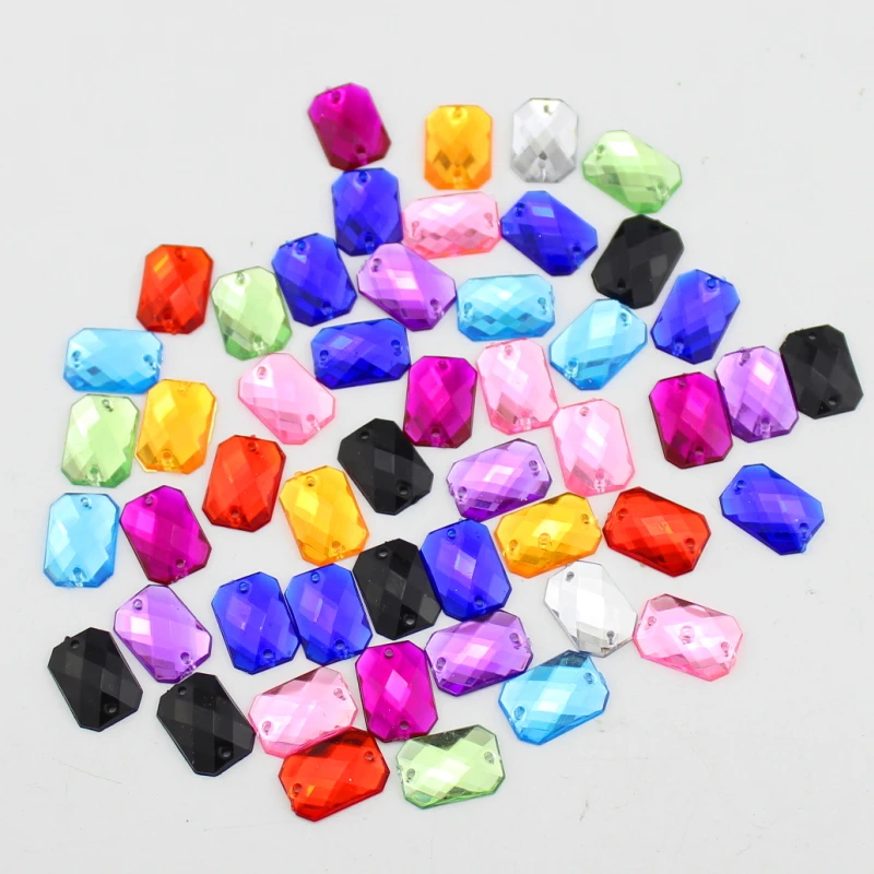 

100pcs/lot Mixed Colors Sewing Rhinestone appliques for wedding dresses Acrylic Colorful Fake Stone DIY Accessory strass crystal