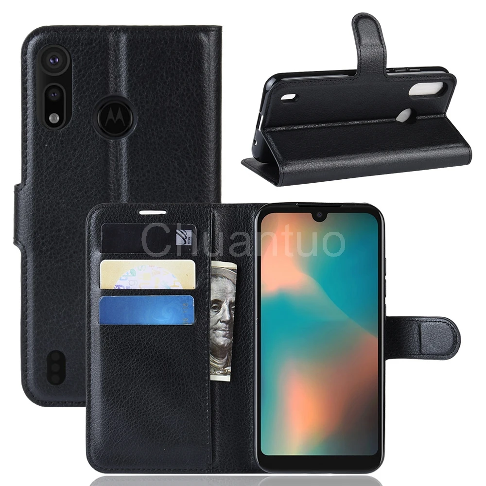 

Fashion Wallet PU Leather Case Cover For Motorola MOTO P40 Play Flip Protective Phone Back Shell With Card Holders