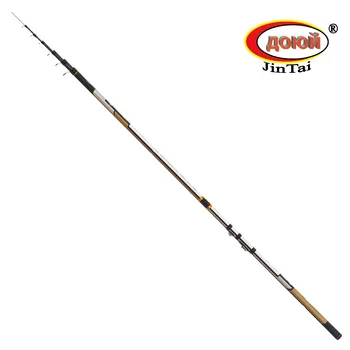 

JINTAI TELESCOPIC FISHING ROD NAME INVINCIBILE GOLD MEDIUM CODE 2013-2A LENGTH 5/6/7 M CASTING WEIGHT 3-20 GR MATERIAL CARBON