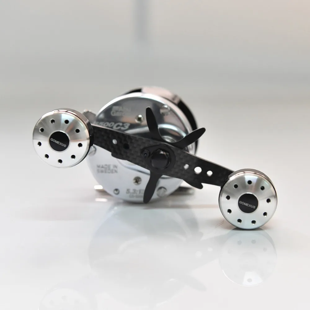 Power Handle Carbon Fiber For Shimano Daiwa Abu Garcia lews Quantum Baitcasting Round Reel As Description