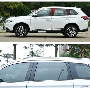 

BC Window Decals Car Pillar Sticker For Mitsubishi Outlander Mirror Surface Anti Scratch Protectors Car Window Trim Accessories