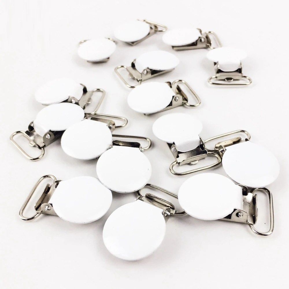 Suspender Clips Baby Accessories White DIY Crafts Decoration Ecofriendly 10PCS Suspender Clips Making Jewelry Necklace Baby Toys
