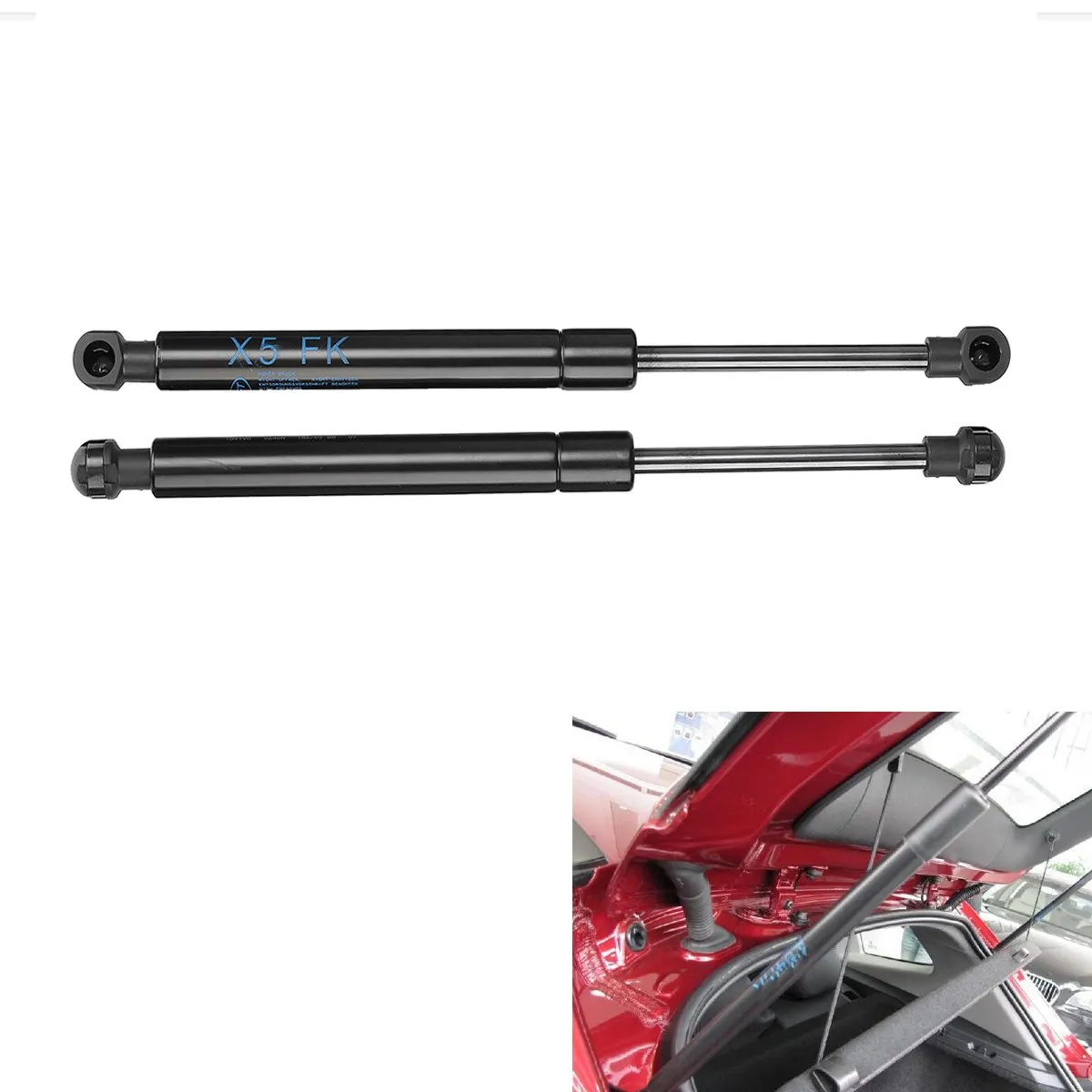 Qty 2 Hood 4116 Gas Springs Prop Lift Support Struts Fits 2000 to 2006 BMW X5