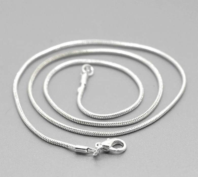 

Copper Necklace Silver Plated Link Chains 40cm(15 6/8") long, 1 Piece new