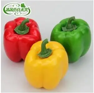 

10CM simulation foam material bell pepper fake vegetables Decoration Crafts Figurines Miniatures supplies model 3pcs/set