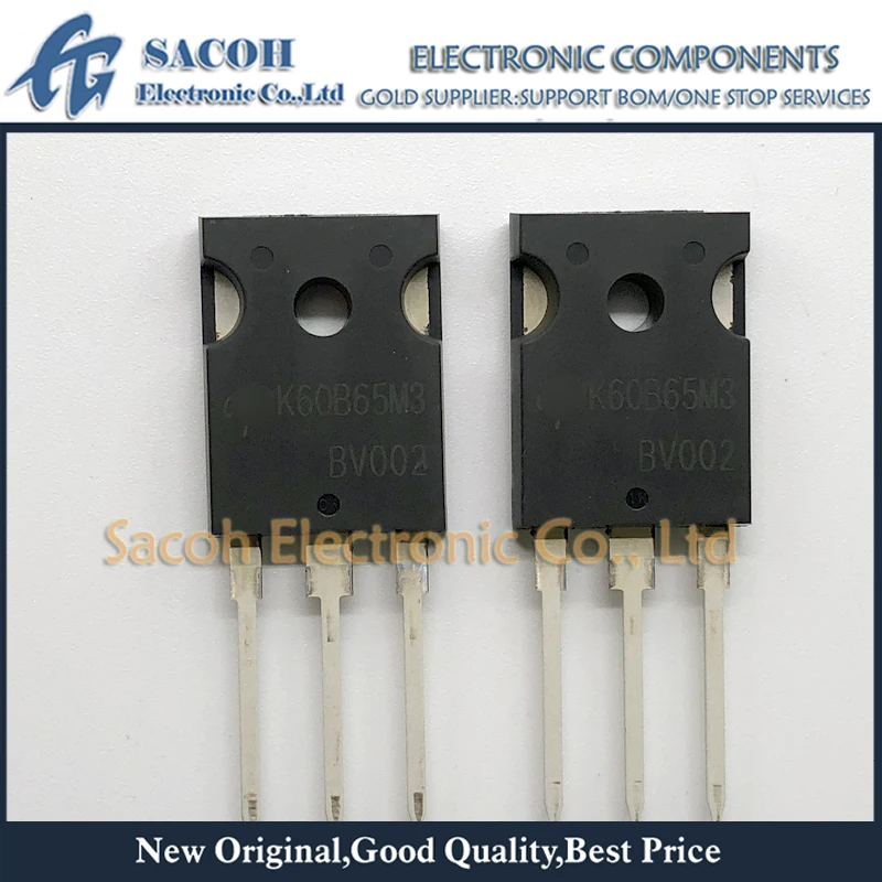 

Free shipping 5Pcs AOK60B65M3 K60B65M3 or AOK60B65H1 K60B65H1 TO-247 60A 650V IGBT with soft recovery anti-parallel diode