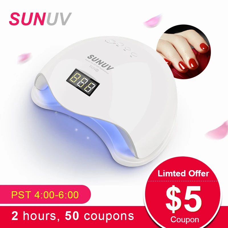 SUNUV SUN5 48W Dual UV LED Nail Lamp Nail Dryer Gel Polish Curing Light