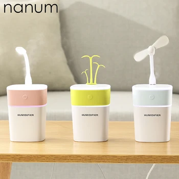 

Car air freshener 3 in 1 Bonsai Humidifier Ultrasonic Diffuser USB Fan LED Light Mini Humidifiers Air Purifier Mist Maker