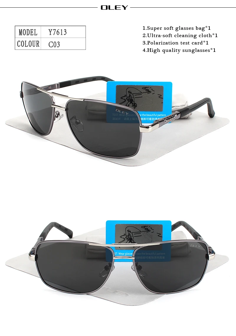 OLEY Brand Polarized Sunglasses Men New Fashion Eyes Protect Sun Glasses With Accessories Unisex driving goggles oculos de sol HTB1RB6ERFXXXXXGXXXXq6xXFXXXu - OLEY Brand Polarized Sunglasses Men New Fashion Eyes Protect Sun Glasses With Accessories Unisex driving goggles oculos de sol