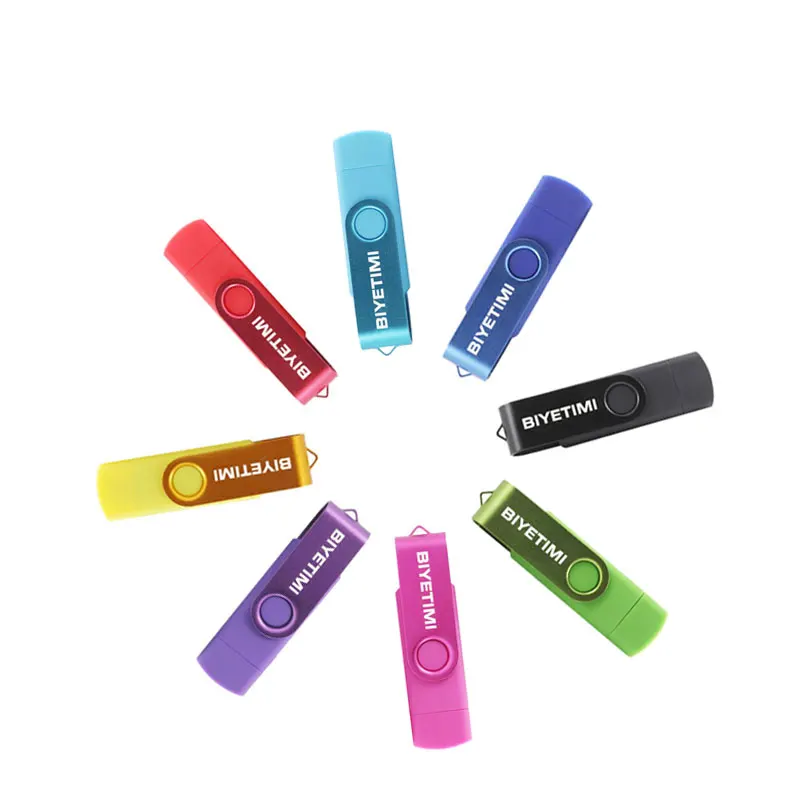 Biyetimi OTG Флэш накопитель USB 16 ГБ 2.0 Карта памяти Металл 32 Мобильный телефон u диск 8