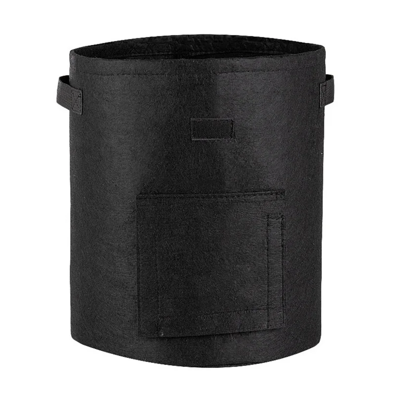 Нетканые тканевые сумки для выращивания картофеля для садоводства Pots Planters для овощей, огородная сумки для выращивания фермы домашний сад PE сумка - Цвет: BK