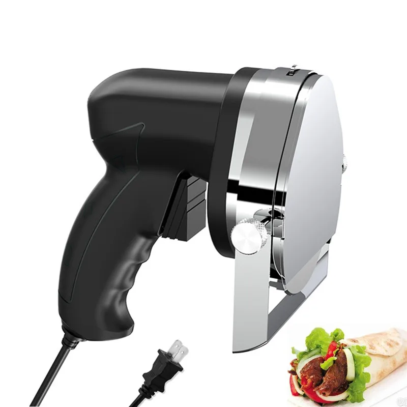 New Kebab Slicer Electric Meat-cutting Machine Portable Hand-held Kebab Knife With Two Blades Sliced Meat Gyros Cutter USUKEU (11)