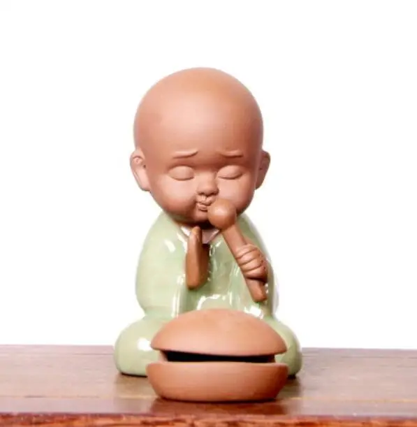 6 видов стилей Милые 3D ребенка Будды силиконовые формы 3D Будды форма для мыла ручной работы Будды отлитая статуэтка смолы Глиняная свеча формы - Цвет: Армейский зеленый
