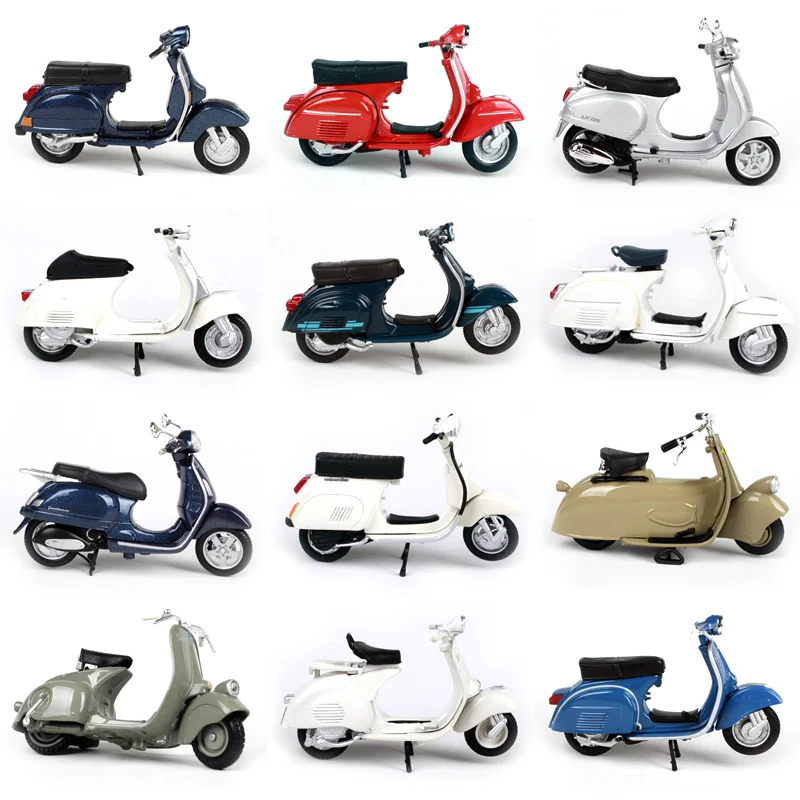 1:18 PIAGGIO Vespa Литая модель мотоцикла игрушка для детей подарок на день рождения Коллекция игрушек оригинальная коробка