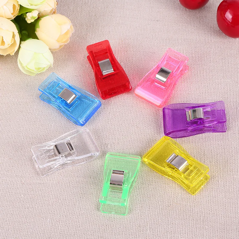 

PVC Plastic Clips For Patchwork Sewing DIY Crafts 3.3*1.8cm Quilt Quilting Clamp Clover Wonder Fixed Clip 100pcs/lot wholesales