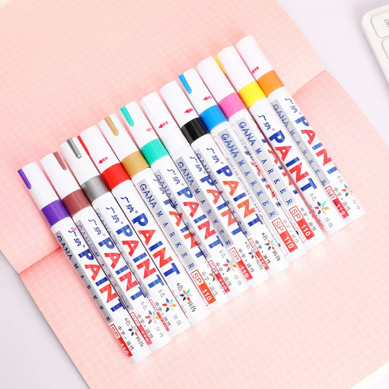Hethrone водостойкая масляная Перманентная маркерная ручка, Шариковые маркеры, ручка, 1 шт., цветная детская одежда, граффити, краска, ручка для рисования