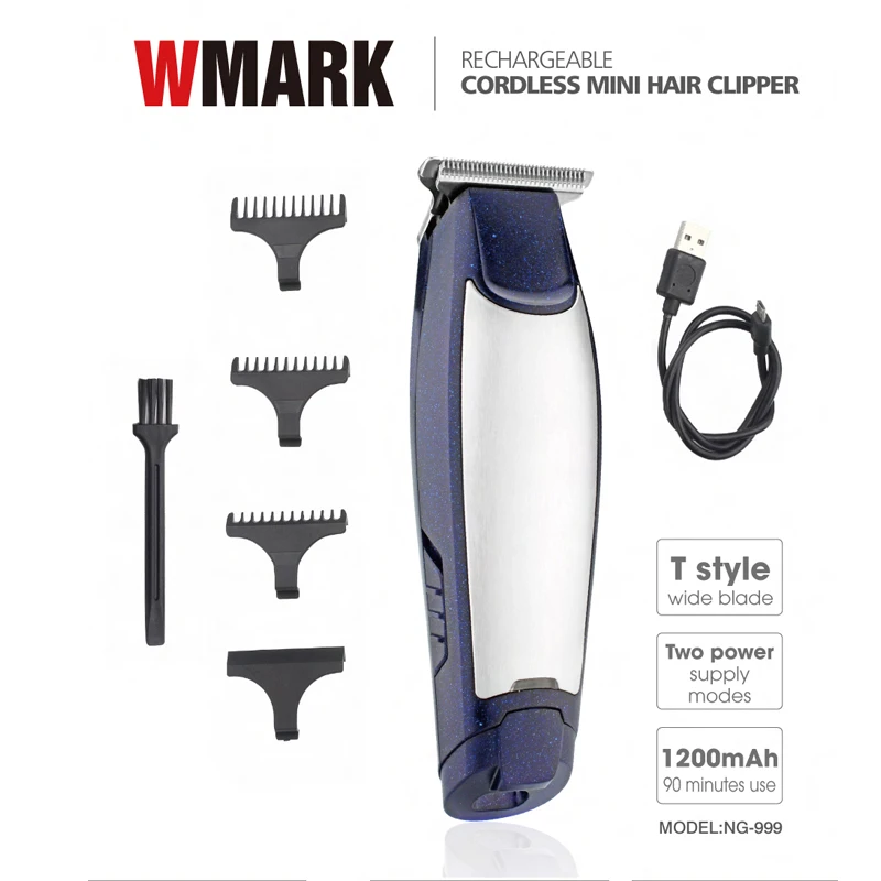 

NEW WMARK mini Rechargeable Hair Clipper With guide combs Pattern design trimmer