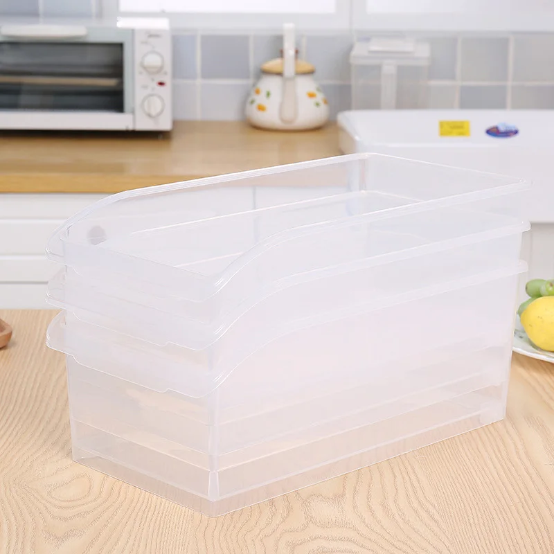 

Wheeled Storage Box Fruit Vegetable Plastic Storage Containers for Refrigerator Hot Sale