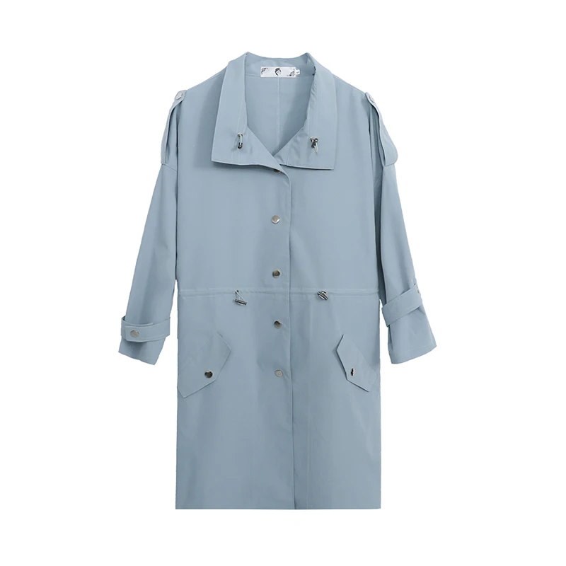 

Casual trench coat for spring plus size women
