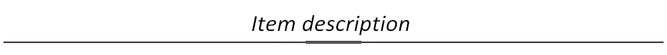 item description