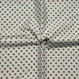 1pc white brown dot Красивая карамельного цвета с принтом в горошек, чистая трилловая хлопчатобумажная ткань в горошек для самостоятельного шитья, детские постельные принадлежности, стеганое украшение - Цвет: 1pc white brown dot