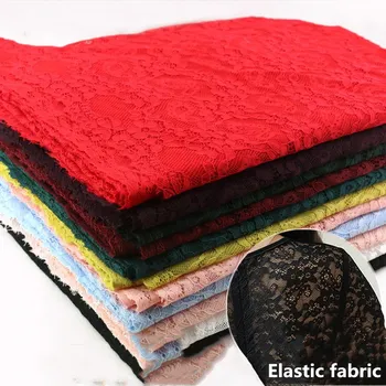 

Free Shipping Delicate Lace Thicken Fabric Cloth Elastic Hollow Out Flowers DIY Cake Skirt Fabric Cloth RS1209
