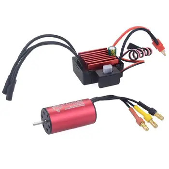 

LeadingStar Surpass Hobby 2040 3200kv Brushless Motor + Brushless Speed Controller 35A ESC Waterproof for 1/18 & 1/16 RC Car
